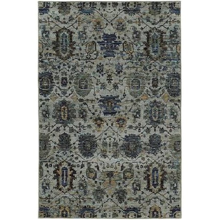Oriental Weavers 2 x 12 ft. 6 in. Andorra Area Rug, Blue and Navy A7120A076365ST